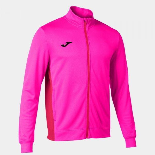 Bluza męska Joma Winner II Full Zip Sweatshirt Fluor Pink