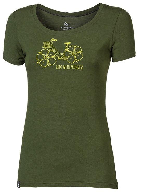 Damen-T-Shirt mit Bambus Progress Liberta "Flowbike"
