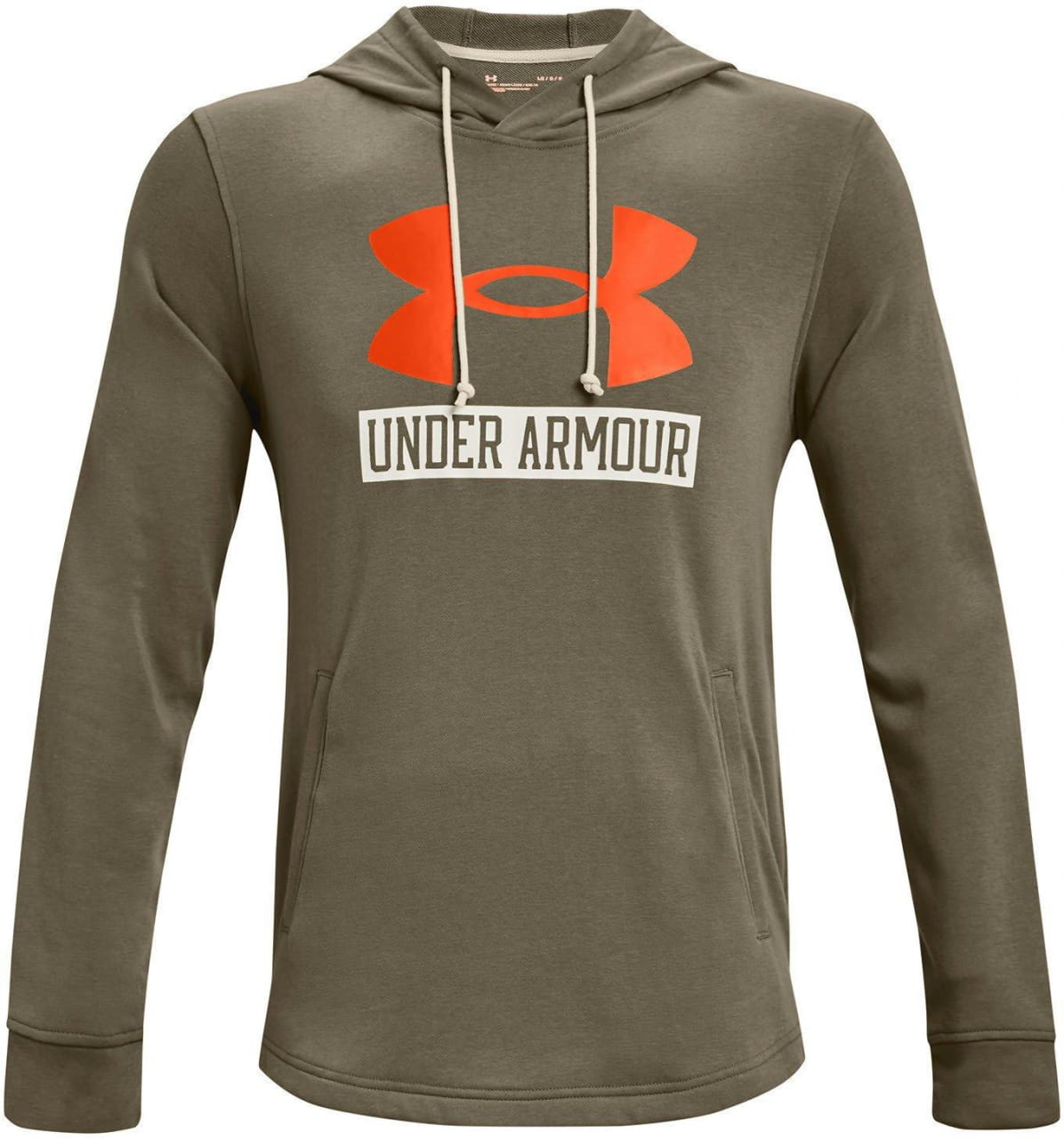 Under Armour UA Hoodie Sweatshirt Pullover Gray/Black Logo - Men’s M