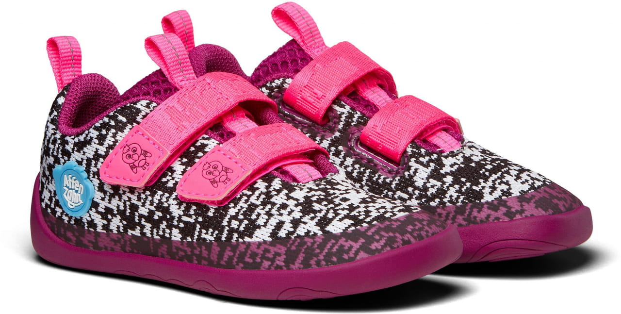 Gyermek kötött mezítlábas cipő Affenzahn Sneaker Knit Happy Flamingo