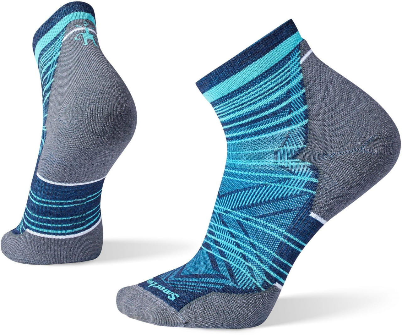 Unisexové běžecké ponožky Smartwool Run Targeted Cushion Pattern Ankle Socks