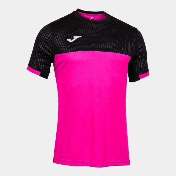 Herren-T-Shirt Joma Montreal Short Sleeve T-Shirt Fluor Pink Black