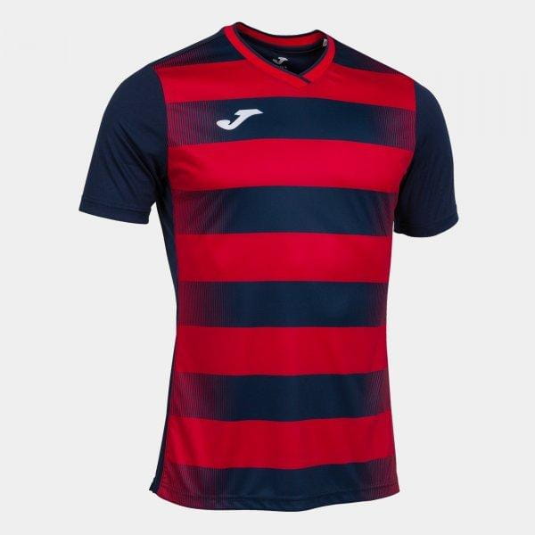 Tricou pentru bărbați Joma Europa V Short Sleeve T-Shirt Navy Red