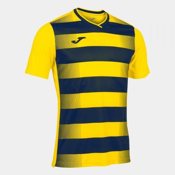 Tricou pentru bărbați Joma Europa V Short Sleeve T-Shirt Yellow Navy