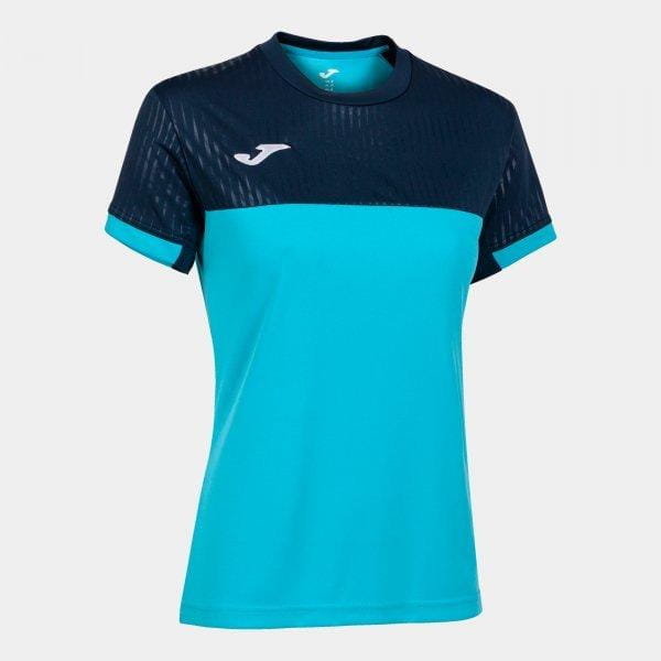 Dámske tričko Joma Montreal Short Sleeve T-Shirt Fluor Turquoise-Navy