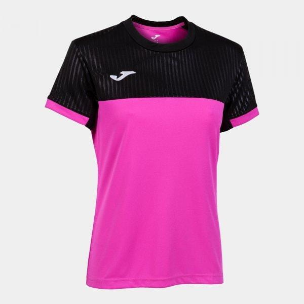 Dámske tričko Joma Montreal Short Sleeve T-Shirt Fluor Pink Black