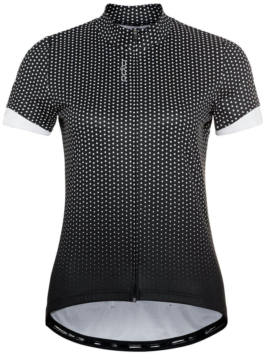 Koszulka damska z krótkim rękawem Odlo T-Shirt Collar Full Zip Essential