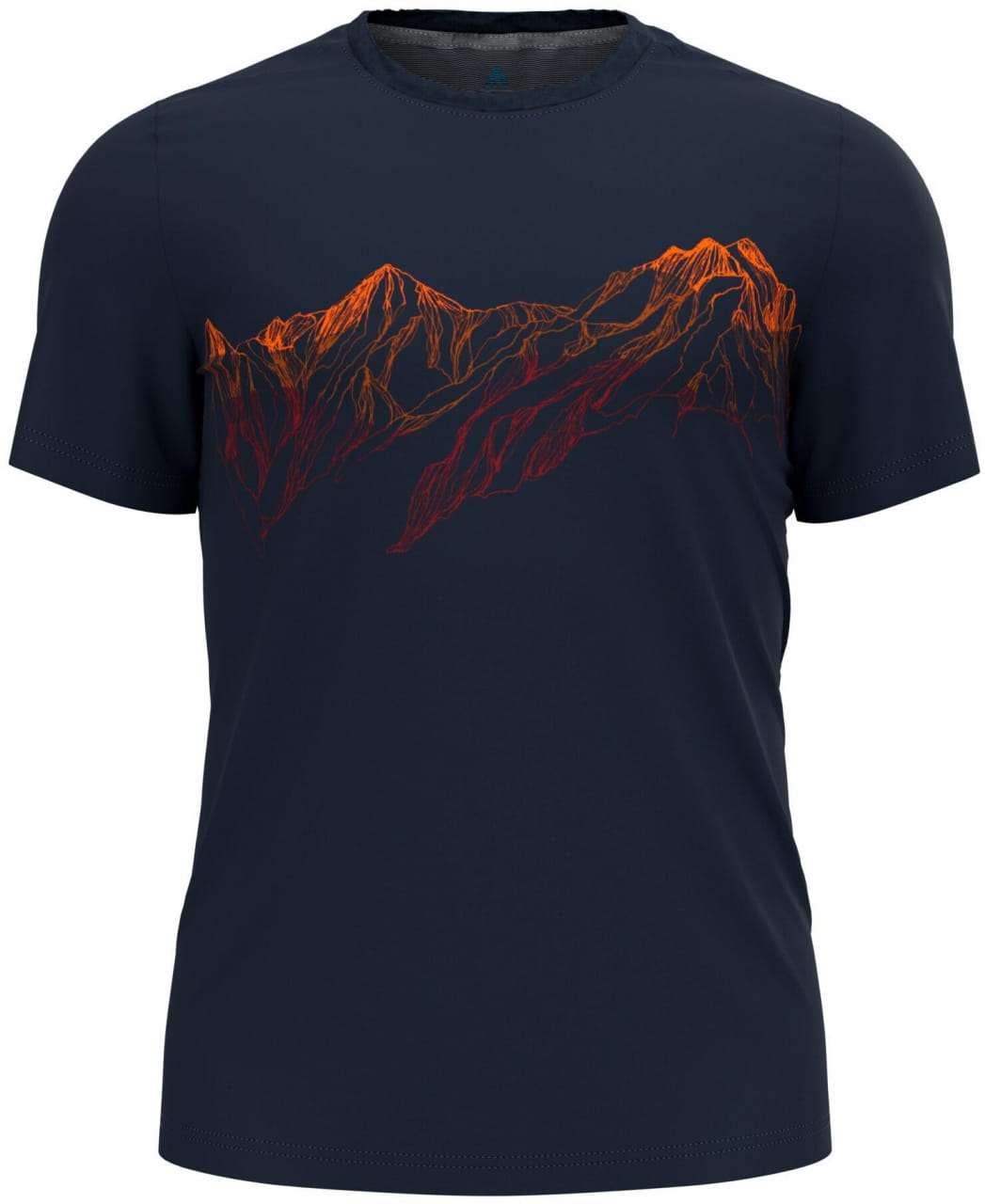 Kurzarmhemd für Männer Odlo T-Shirt Crew Neck F-Dry Print