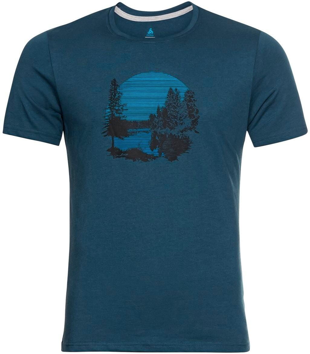 Pánské tričko s krátkým rukávem Odlo T-Shirt Crew Neck Nikko Forest Print