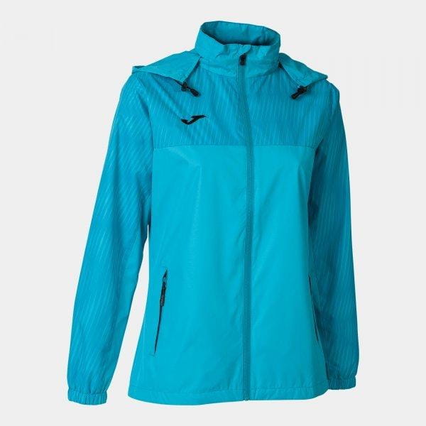 Jacke für Frauen Joma Montreal Raincoat Fluor Turquoise