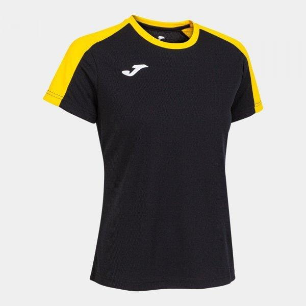Frauen-T-Shirt Joma Eco Championship Short Sleeve T-Shirt Black Yellow
