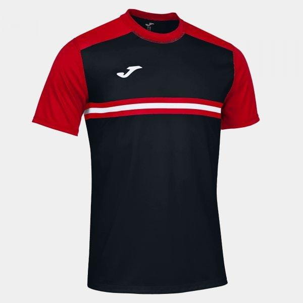 T-shirt pour homme Joma Hispa IV Short Sleeve T-Shirt Black Red