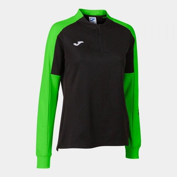 Bluza damska Joma Eco Championship Sweatshirt Black Fluor Green