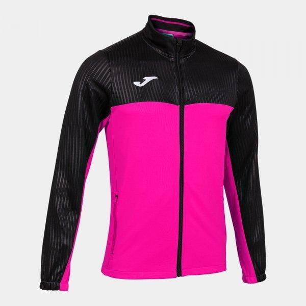 Pánská mikina Joma Montreal Full Zip Sweatshirt Fluor Pink Black
