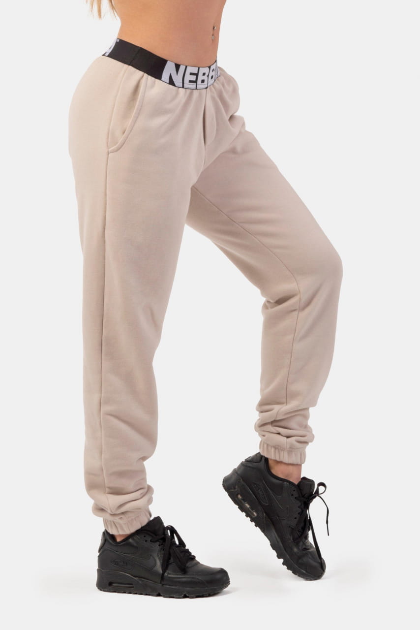 Damskie spodnie dresowe Nebbia Iconic Mid-Waist Sweatpants with elastic “N” waistband