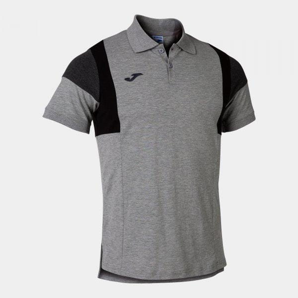 Męska koszula wypoczynkowa Joma Confort III Short Sleeve Polo Melange Grey