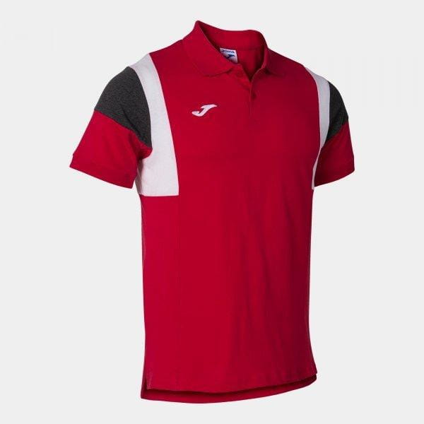 Męska koszula wypoczynkowa Joma Confort III Short Sleeve Polo Red