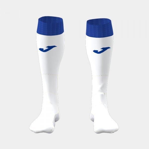 Unisex voetbalsokken Joma Calcio 24 Socks White Royal