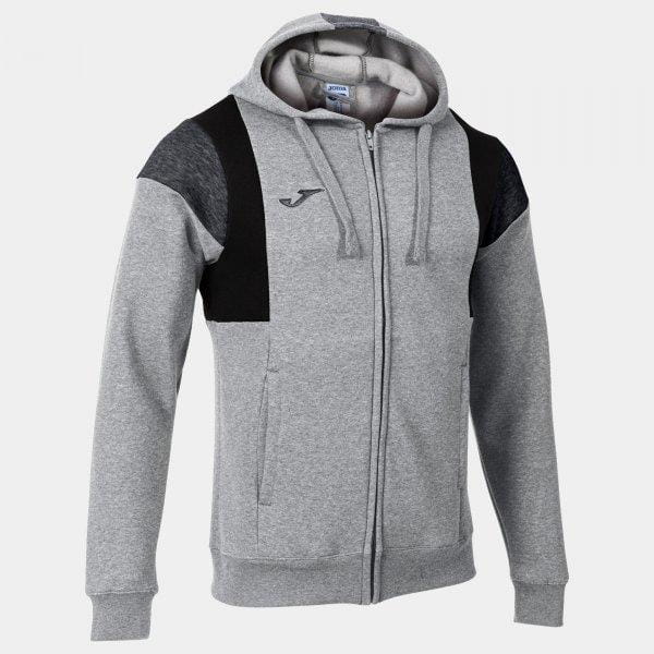 Férfi sport pulóver Joma Confort III Zip-Up Hoodie Melange Grey