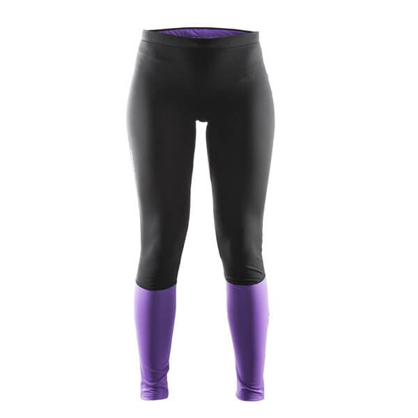 Kalhoty Craft W Kalhoty Defense Thermal černá s fialovou
