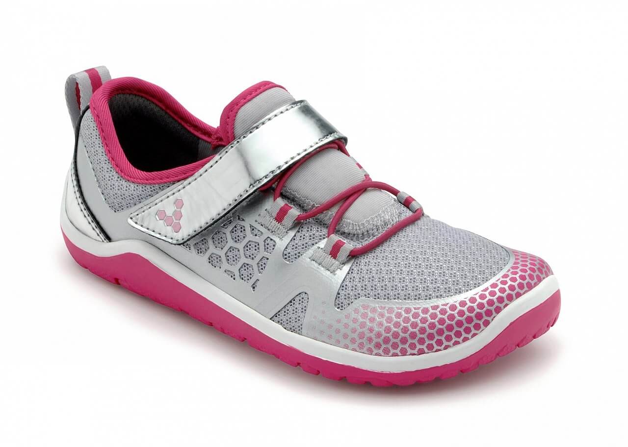Dětská běžecká obuv Vivobarefoot TRAIL FREAK K Silver/Pink