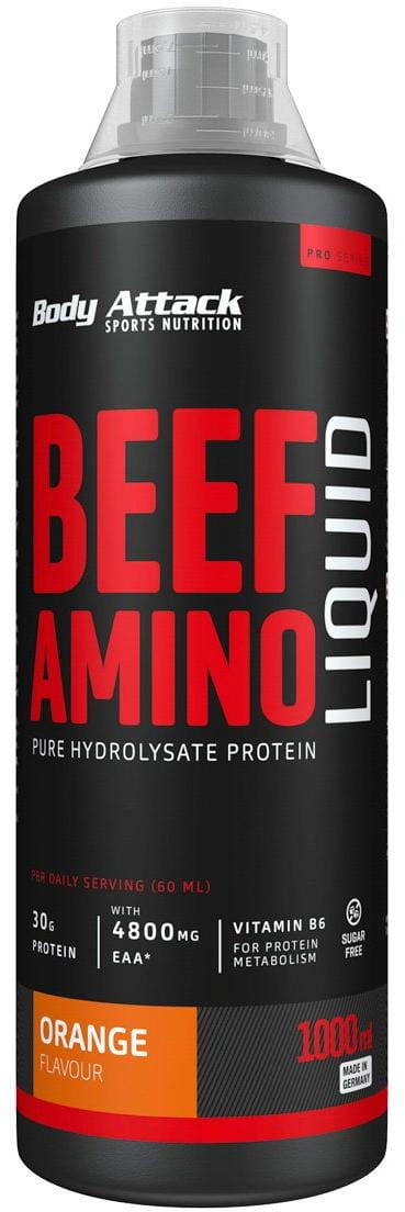 Hydrolyzát hovězí bílkoviny Body Attack Beef Amino Liquid 1000 ml, hydrolyzát hovězí bílkoviny