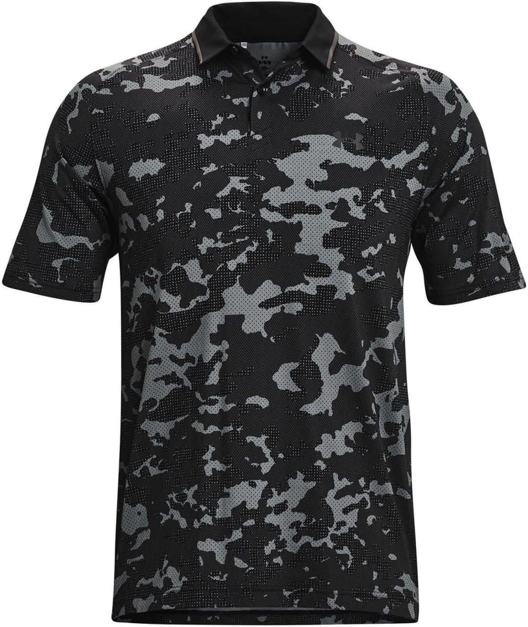 Férfi golf ing Under Armour Iso-Chill Charged Camo P-BLK