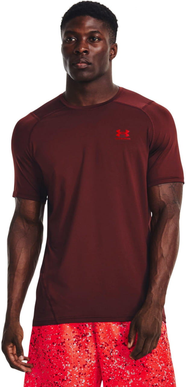 Pánské sportovní tričko s krátkým rukávem Under Armour HG Armour Fitted SS-RED