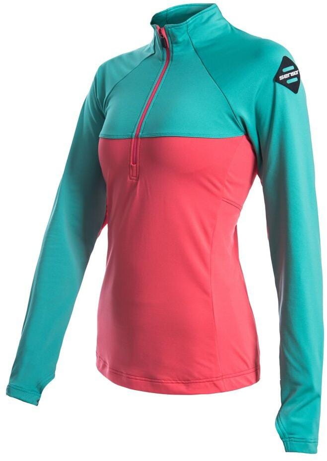 Functioneel dames sweatshirt Sensor Coolmax Thermo dámská mikina zip korál/sea green