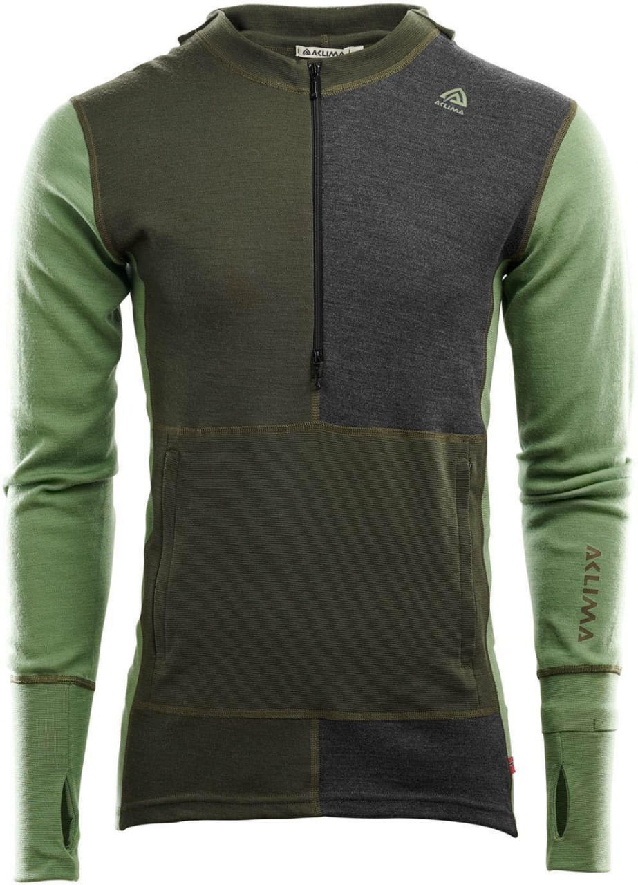 Pánsky sveter Aclima WarmWool Hood Sweater Net