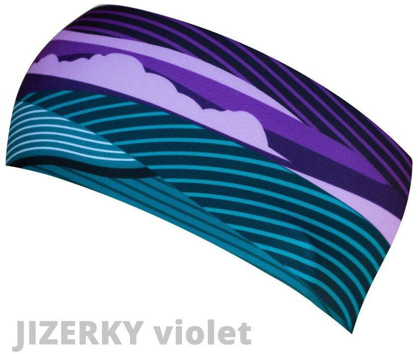 Unisex športová čelenka Bjež Headband Active Jizerky Violet