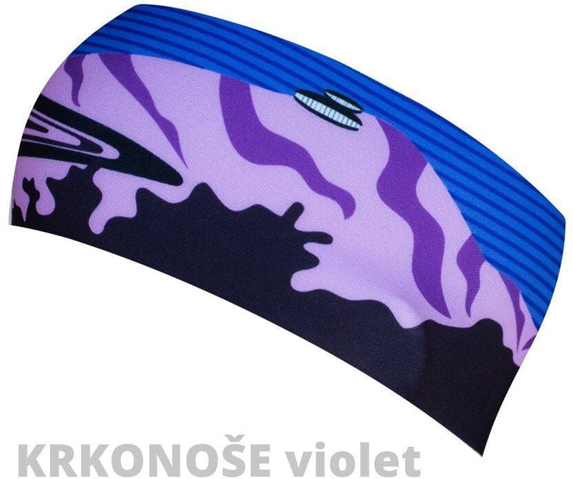 Unisex športová čelenka Bjež Headband Active Krkonoše Violet