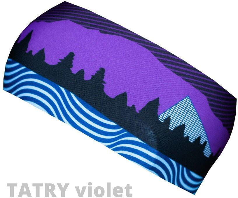 Unisex športová čelenka Bjež Headband Active Tatry Violet