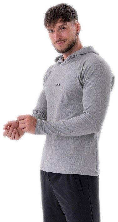 Cămașă sport pentru bărbați Nebbia Long-Sleeve T-Shirt With A Hoodie