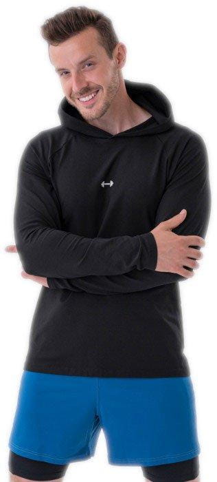 Camicia sportiva da uomo Nebbia Long-Sleeve T-Shirt With A Hoodie