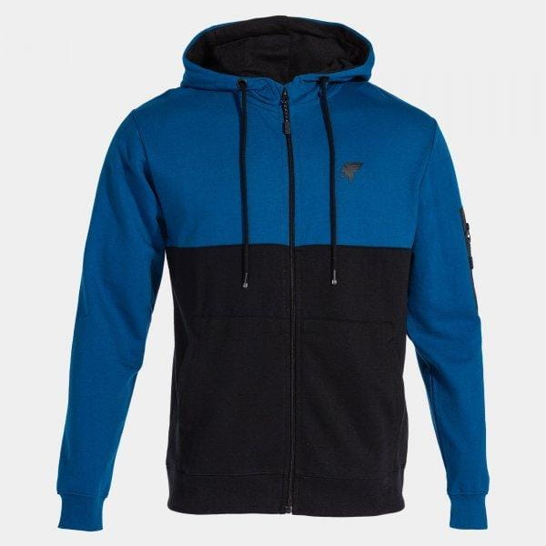 Heren sport sweatshirt Joma Urban Street Zip-Up Hoodie Blue Black
