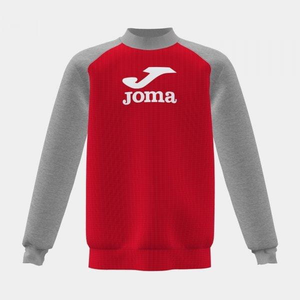 Sweat-shirt de sport pour enfants Joma Lion Sweatshirt Red Melange Grey