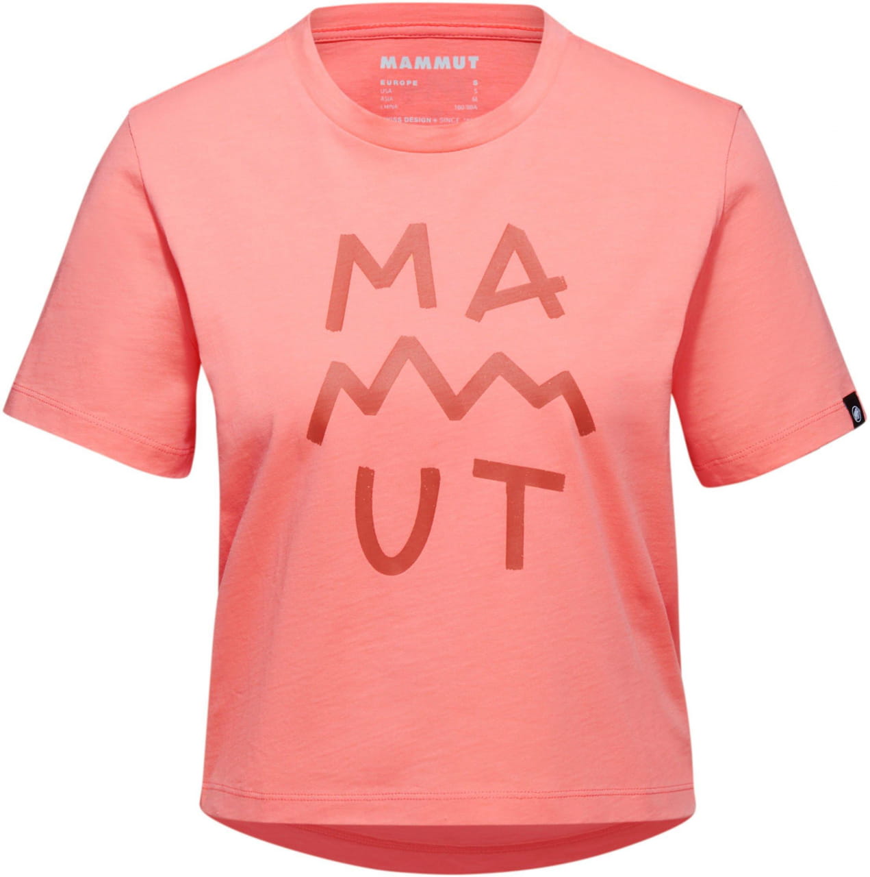 Dámske športové tričko Mammut Massone T-Shirt Cropped Women Lettering