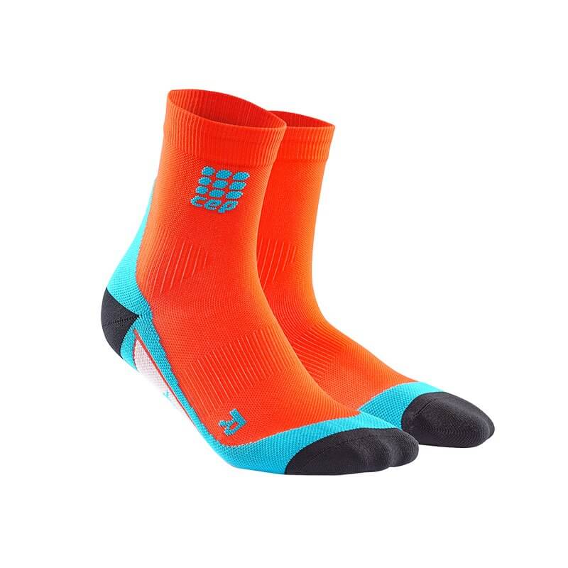 Ponožky CEP Krátké ponožky pánské tmavě oranžová / havajská modř