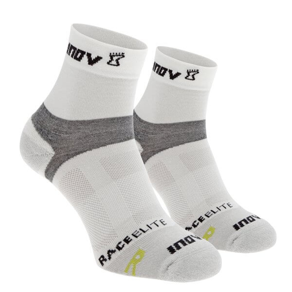 Ponožky Inov-8 RACE ELITE sock mid 2p white/grey bílá