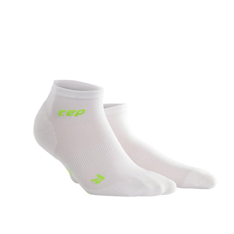 Ponožky CEP Kotníkové ponožky ultralight dámské bílá / zelená