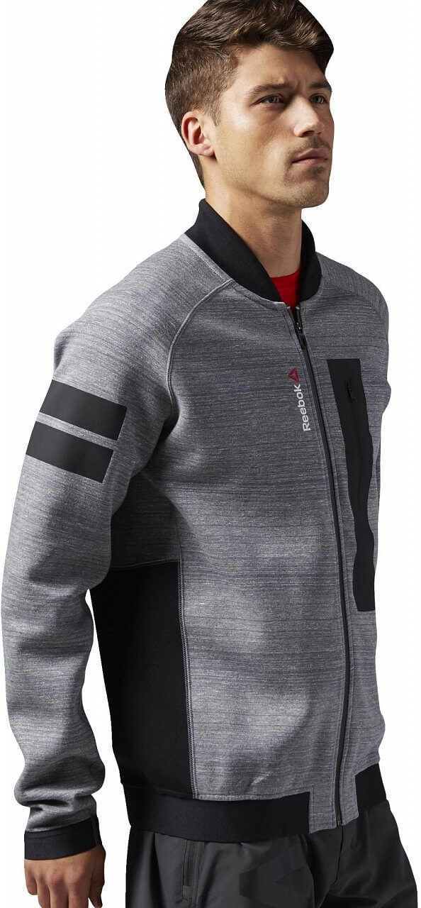 Pánská sportovní bunda Reebok ONE Series Quik Cotton Fleece TRK JKT