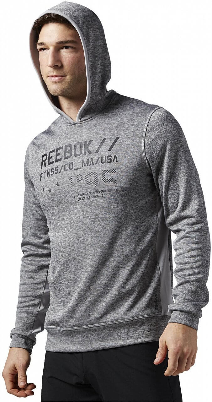 Pánská sportovní mikina Reebok Work Out Ready Melange Graphic Hood