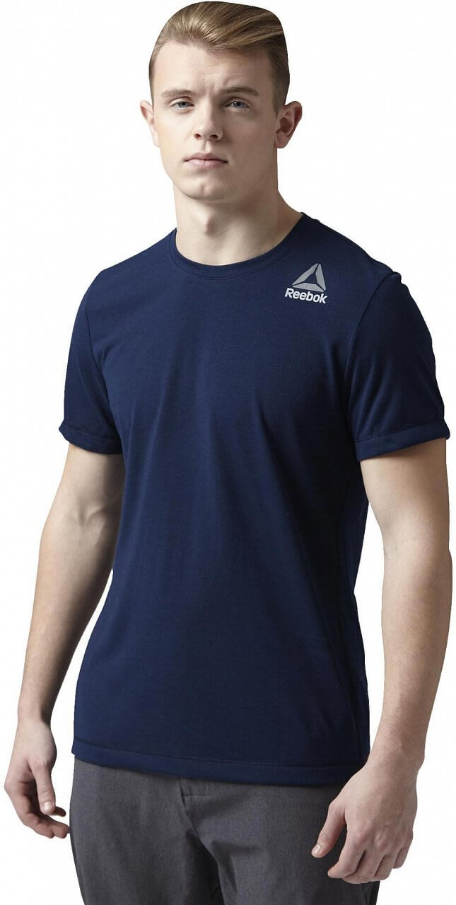 Pánské sportovní tričko Reebok Workout Ready Stacked Logo Supremium Tee