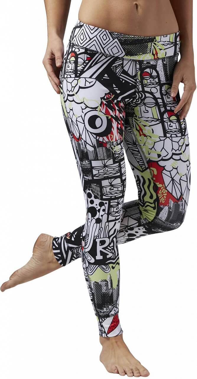 Dámské sportovní kalhoty Reebok Yoga Graffiti Collab Tight