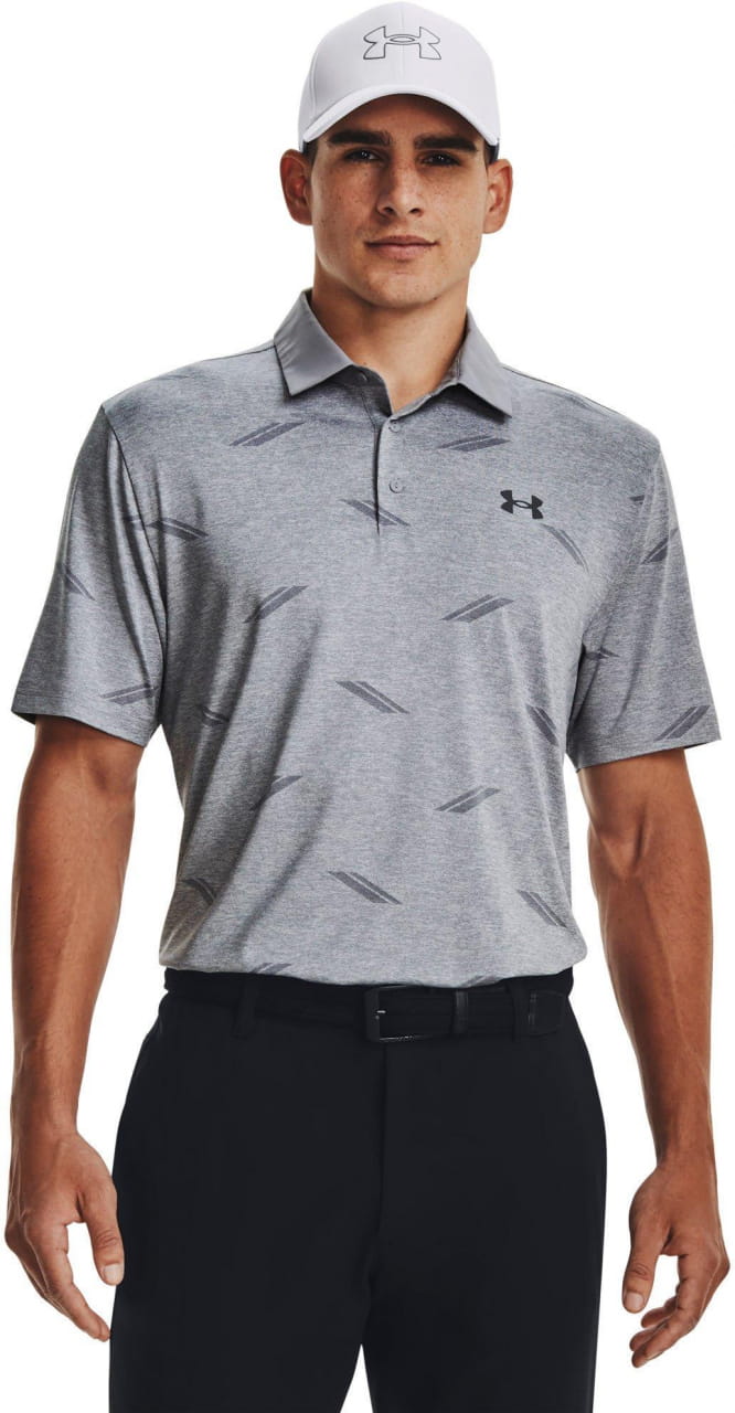 Heren sportshirt Under Armour Playoff Deuces Jacq Polo-GRY