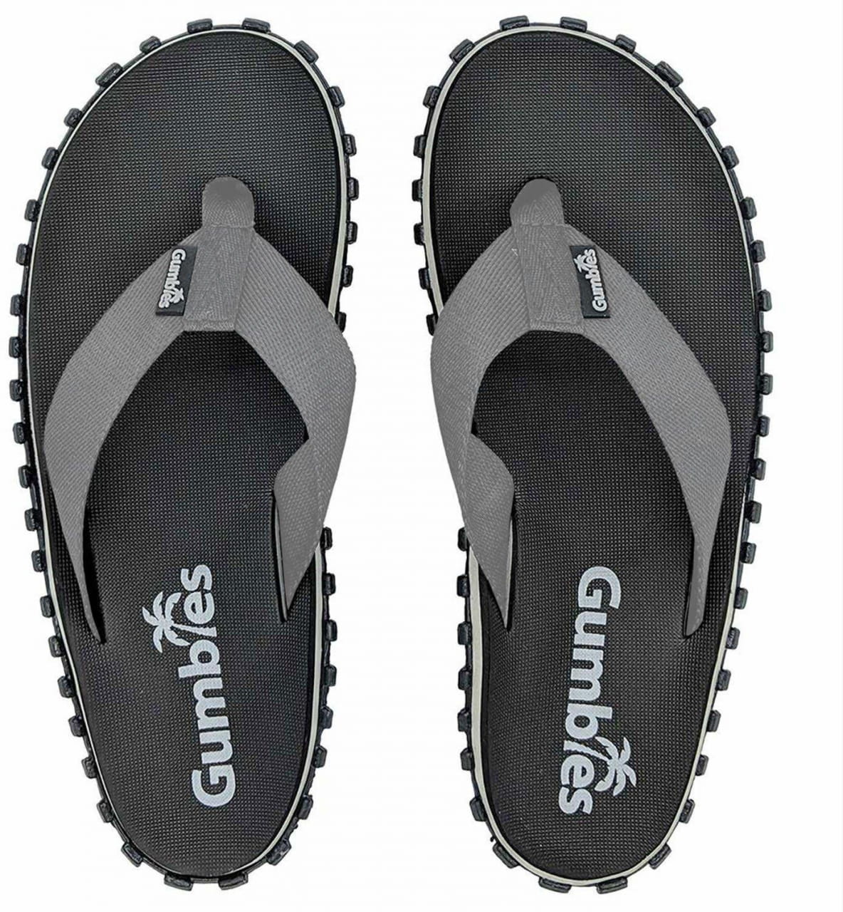 Unisex slippers voor in de stad en daarbuiten Gumbies Duckbill Flip-Flop Black Grey