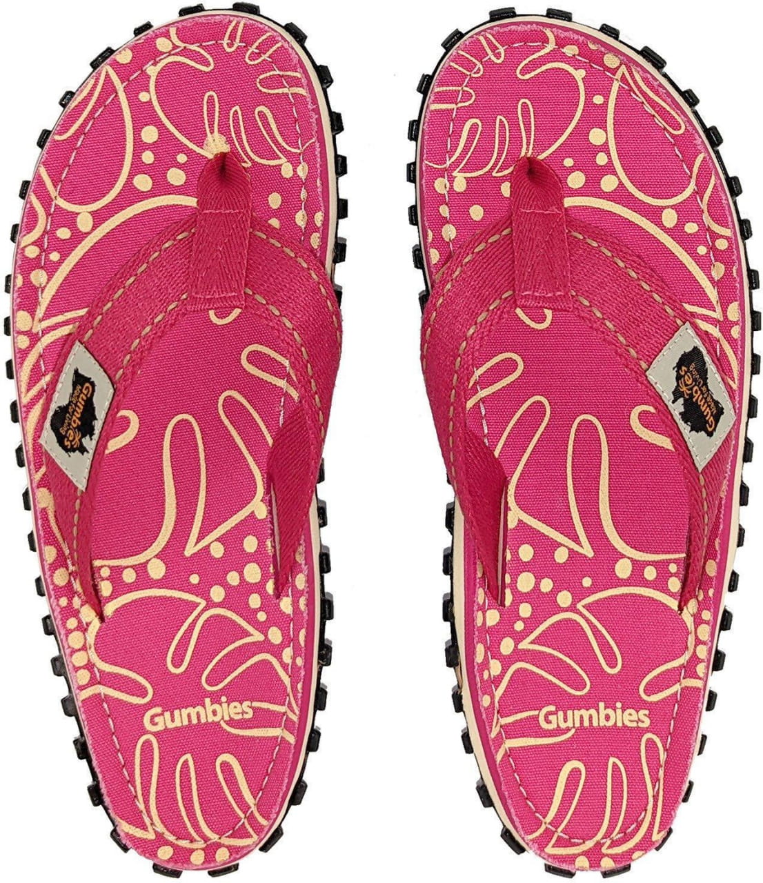 Damesslippers voor in de stad en daarbuiten Gumbies Islander Flip-Flop Tropical Pink