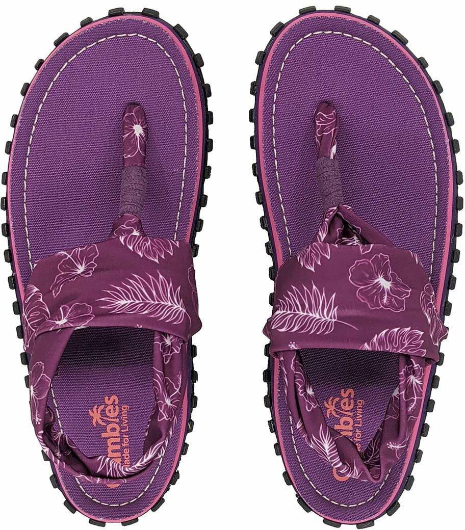 Flip-flops pentru femei pentru oraș și în aer liber Gumbies Slingback Sandal Purple