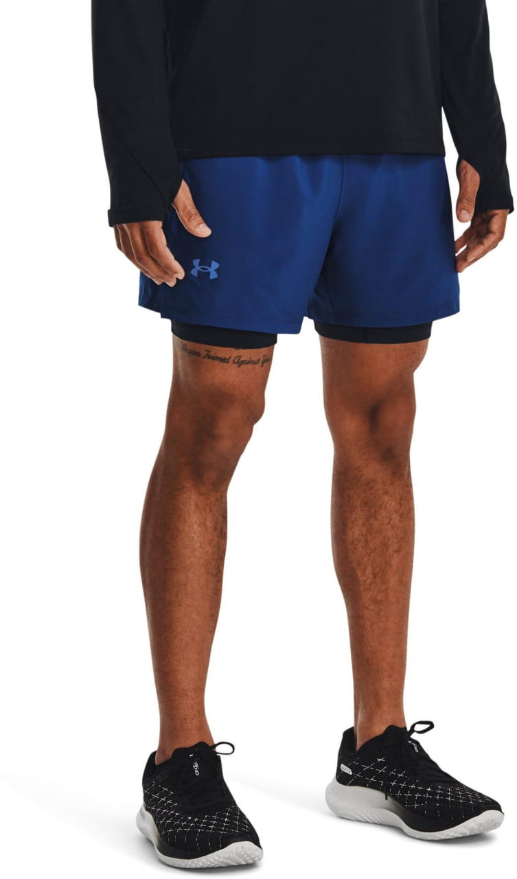 Pantalones cortos de running para hombre Under Armour LAUNCH ELITE 2in1 5'' SHORT-BLU